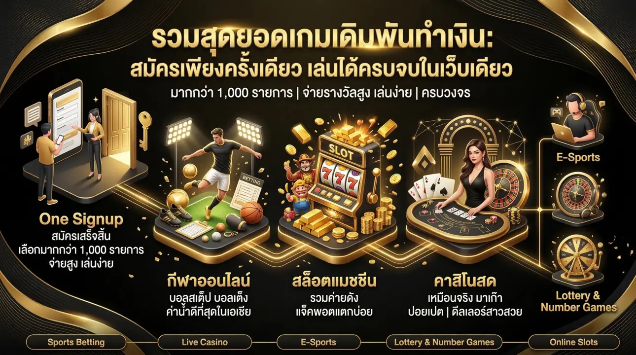 รวมเกมเดิมพันทำเงิน ครบจบในเว็บเดียว