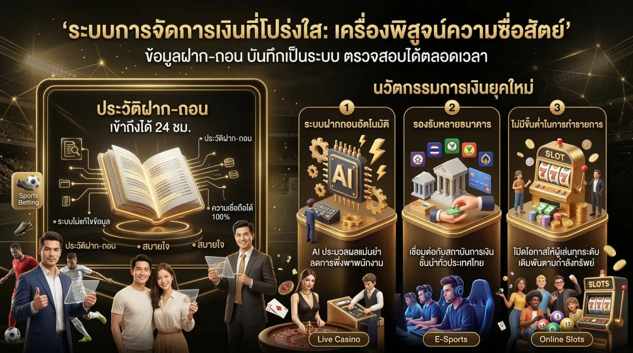 ระบบการเงินโปร่งใส ฝาก-ถอนออโต้