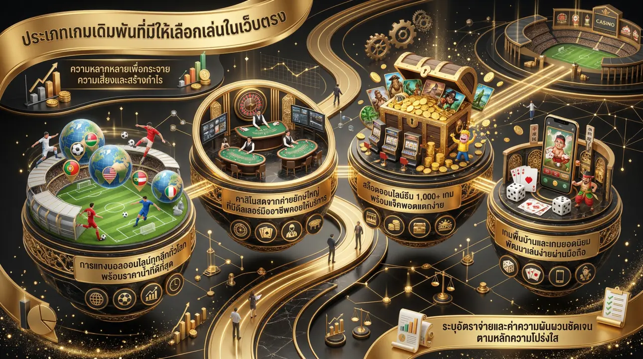 อาณาจักรเกมเดิมพันเว็บตรง รวมบอล คาสิโน สล็อต ครบจบในที่เดียว